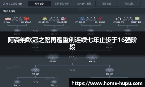 阿森纳欧冠之路再遭重创连续七年止步于16强阶段
